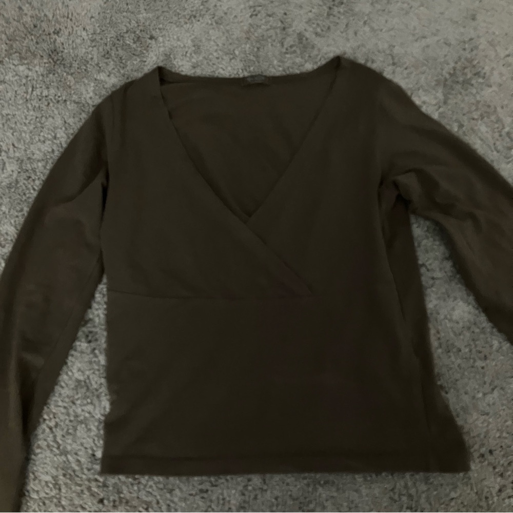 John Galt Brown Long Sleeve Top